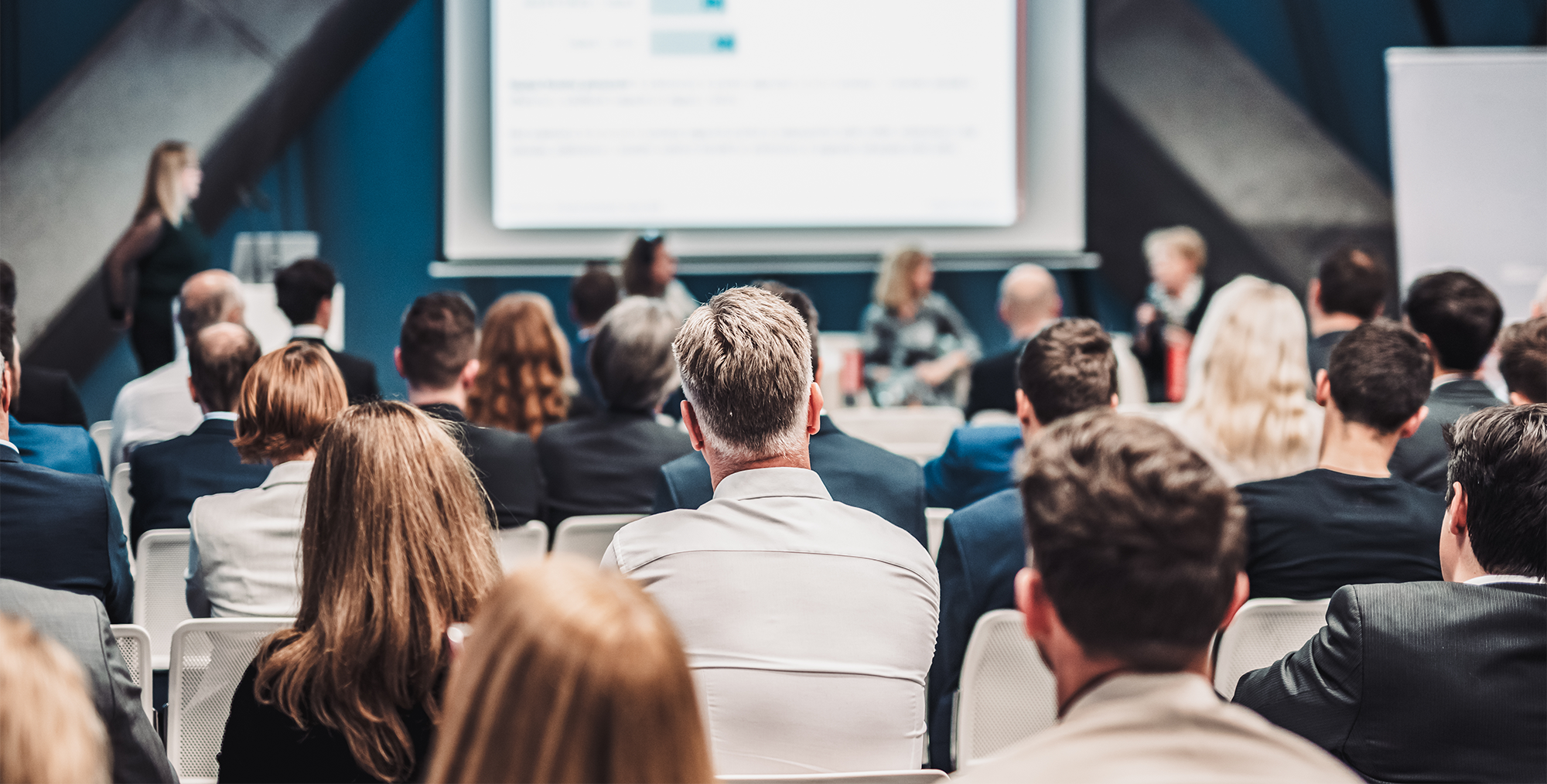People watching a presentation